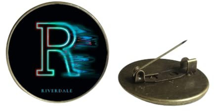 Riverdale Vintage Brosche Schmuck Glaskuppel Bronze handgefertigte Brosche Geschenk Damen Kleidung Accessoires Souvenirs, Bronze, Glas, Metall