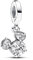 MITSOKU Anhänger mit glitzernder Cartoon-Ratte Mouse Kopfsilhouette Charm 925 Sterling Silber Frauen Armband Halskette Weihnachten Anhänger Valentinstag Muttertag Mädchen Geschenk