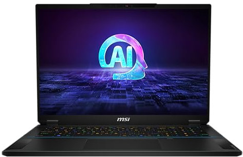 MSI Stealth 18 AI Studio 18-inch 240Hz QHD+ Gaming Laptop: Intel Ultra 9-185H, NVIDIA Geforce RTX 4080, 32GB DDR5, 1TB NVMe SSD, Cooler Boost 5, Win 11: Black A1VHG-019US
