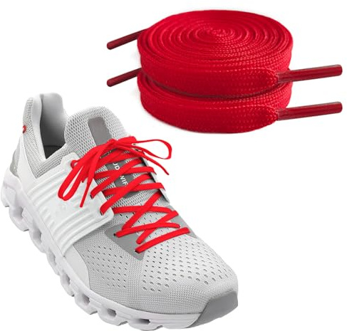 NDTEZUGT Shoelaces for On Cloud Sneakers, 6mm Flat Thin Strings Replacement | 1/4 Inch Wide Trainers Shoe Laces Original Athletic Shoelace Strings Replacement Long Walking Laces for Adult