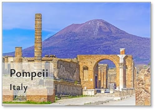 Pompeji, antike römische Stadt in Italien, Vesuv-Vulkan in, Kühlschrankmagnet