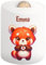 True Statements Süße Kinder-Spardose mit Namen personalisiert „Herz“ – Sparschwein Mädchen & Jungen – Geld-Geschenk Taufe Geburtstag Weihnachten (Roter Panda)
