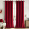 Woaboy Samtvorhänge Verdunkelungsvorhang Gardinen Samt mit Ösen Blickdicht für Wohnzimmer Blackout Curtains Thermovorhang Schalldämmend Schlafzimmer 2er Set 167x228cm (B x H) Rot
