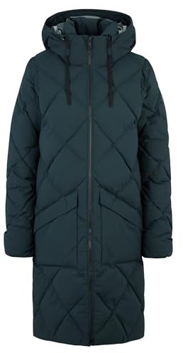 Ziener Damen TALASI Winter-Mantel | warm, atmungsaktiv, wasserdicht, knielang, dark jungle, 44