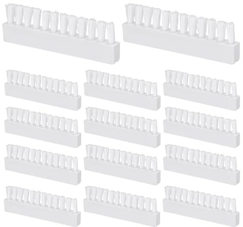 PEUTIER 14pcs Brosse de Piscine, Brosses de Remplacement de Tête d'Aspirateur de Piscine 8x2,5cm Blanc Plastique Outils de Nettoyage de Piscine pour Fixation de Tête d'Aspirateur de Piscine