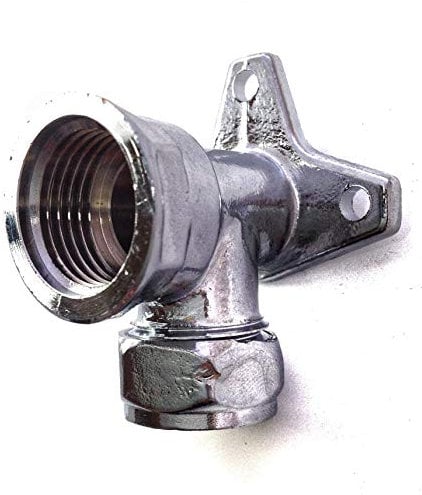 15mm x 1/2 Chrome Wallplate Elbow (Known as Chrome Pipe Fittings / 15mm Chrome Compression Elbow/Chrome Pipe Fittings/Chrome Elbow/Wall Plate Elbow)