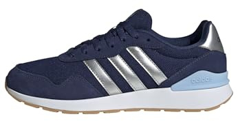 adidas Women's Run 60s 4.0 Shoes, Dark Blue/Silver met./Glow Blue, 3.5 UK