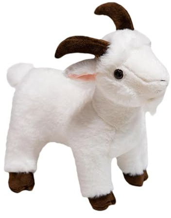 Ziegenplüsch | 11,8 Zoll Dekoratives Ziegenplüschtier, Plüsch-Ziege Plüschtier - Plüschtierkissen, Plüsch-Ziegen-Tierpuppe, Leicht Zu Tragen, P