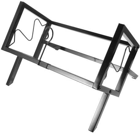 Amosfun Portadischi Dal Design Moderno - Supporto in Metallo E Acrilico Per Riviste E Libri