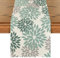 Artoid Mode Blumen Wasser Grün Dahlien Frühling Tischläufer, Saisonnal Sommer Küche Tisch Dekoration Drinnen Urlaub Party Dekor 40x140 cm