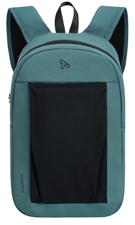 Travelon Anti-Theft The Voyages Small Backpack with XL Water Bottle Pocket, Slate Blue, 8 W x 14 H x 4.5 D, Anti-theft the Voyages Small Backpack With Xl Water Bottle Pocket