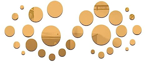 IMIKEYA Runde Spiegelfliesen Selbstklebende Wandaufkleber Acryl Spiegeleffekt Aufkleber 29-teiliges Set Für Die Inneneinrichtung