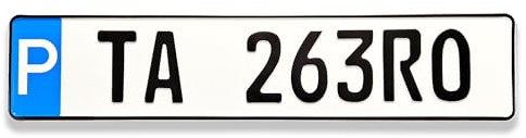 1 Cartello Parcheggio Personalizzato - Targa Riflettente su Misura, Resistente agli Agenti Atmosferici e ai Raggi UV, Ideale per Posto Auto Riservato, Dimensioni 520x110 mm, Produzione Ecosostenibile
