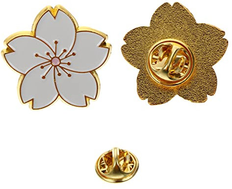 VALICLUD Lot de 2 Broches en Forme de Fleur de Cerisier Élégantes Accessoire de Mode Tenue de Soirée Quotidienne 2 Pièces