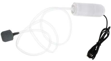 USB Ladefunktion Sauerstoffpumpe für Aquarien, Kleine Weiß Kunststoff