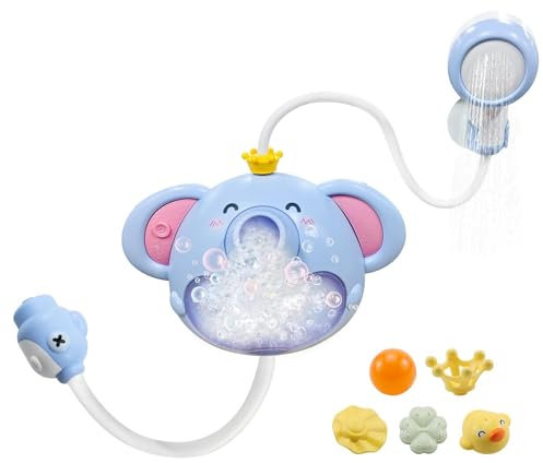 Cabezal De Ducha De Elefante para Bebé - Máquina De Burbujas para Bañeras | Juguete De Baño | Tamaño Compacto Elefantes Pulverero De Agua Juguete Fun Juguete para La Bañera De La Bañera del Jardín De