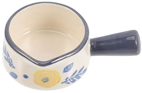 ABOOFAN Cacerola Mini de Cerámica Leche y Salsas Redondeado Resistente Calor Utensilio Práctico y Decorativo