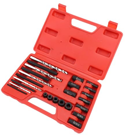 CHICIRIS Kit D'extraction de Vis, 25 Pièces, Extracteur de Boulons Cassés Facile à Retirer, avec étui de Rangement, pour L'entretien des Antivols de Roue