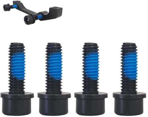 4 Pcs M6x18mm MTB Hydraulic Disc Brake Caliper Adapter Bolts, Black
