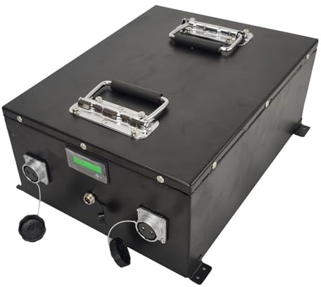 HJGHY 24v,60Ah, Batterie Lithium-ION LiFePO4 12 V, 24 V, 48 V, 40 Ah, 80 Ah, 100 Ah, 150 Ah, 150 Ah, BMS 100 A, à décharge Profonde, pour Chariots élévateurs électriques et Robots logistiques.