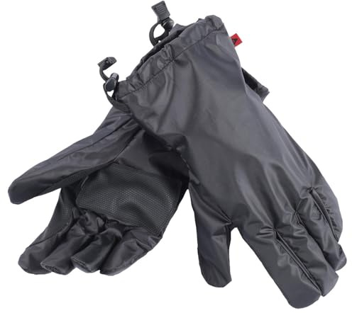 Dainese - Rain Overgloves, wasserdichter Motorrad-Handschuh mit verstärkter Handfläche, Kordelzugverschluss, Schwarz, XS