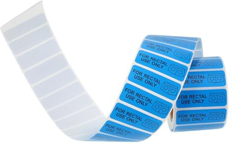 CALLARON Rectal Use Only Waterproof Labels 0.5 X 1.5 Inch 500pcs Roll Removable Prank Stickers for Adults Office and Party Fun