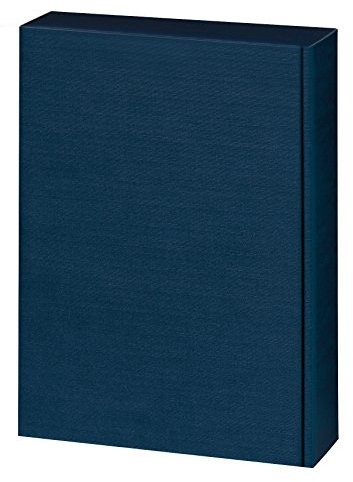 5 Stück/Set. Wein Flaschen Geschenkkarton 3er, Blau, Leinen Optik