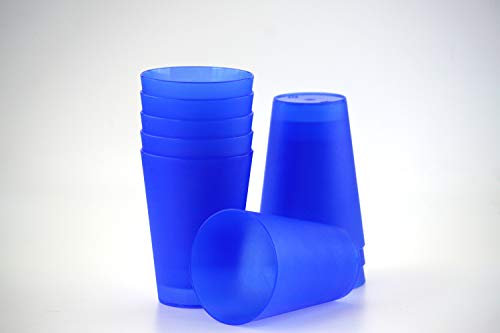 S&S-Shop Lot de 45 gobelets en plastique, réutilisables, 0,4 l., bleus, à usages multiples, pour fêtes