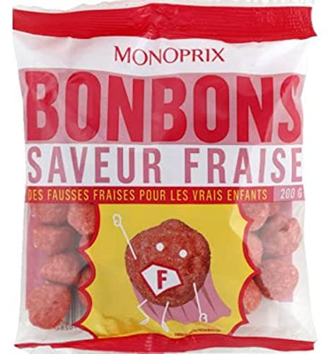 Monoprix Bonbons saveur fraise - Le sachet de 200g