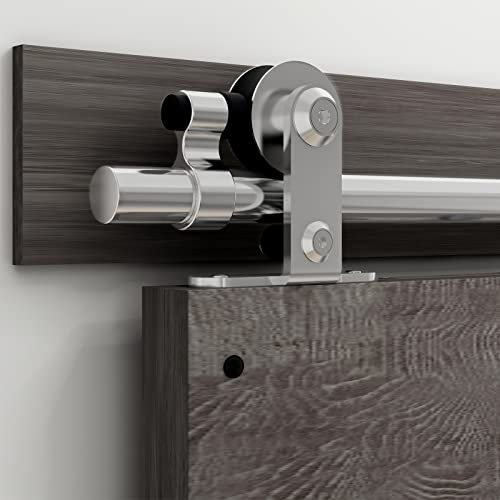 1.8M (6FT) Acier Inoxydable Rail Porte Coulissante, Quincailleri Kit de Rail Pour Porte en Bois Simple