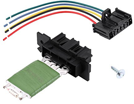 Regulador del ventilador, resistencia del ventilador del ventilador del motor del calentador con arnés de enchufe de reparación de cableado para Grande Punto Qubo