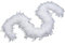 Flydreamfeathers 60 Gramm, 1,8 m lange Chandelle-Federboa, 16 Farben, ideal für Party, Hochzeit, Halloween-Kostüm, Weihnachtsbaum, Dekoration (weiß)