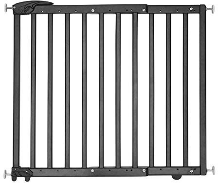 Badabulle Deco Pop Türschutzgitter/Treppengitter schwarz, Schraub- oder Druckbefestigung (63,5-106 cm)