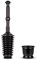 Master Plunger MP500-B3 Heavy Duty Bathroom Toilet Plunger Kit with Short Bucket. Equipped with Air Release Valve, Black