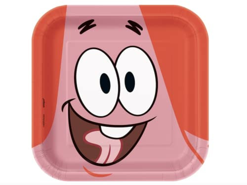 Platos cuadrados de postre cuadrados Bob Esponja – 8 piezas