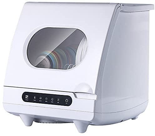 HE-XSHDTT Complete Portable Countertop Dishwasher with Built-in Water Tank 5 Programs Baby Care Glass & Fruit Wash White