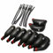 GLOOF Golf Iron Covers, 9Pcs/Set Black PVC Rubber Golf Club Covers Fit All Brands
