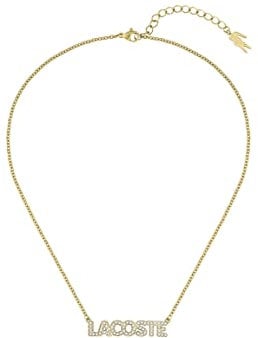 Lacoste Halskette mit Anhänger für Damen Kollektion SCRIPT In Gelbgold verziert mit Kristallen - 2040061
