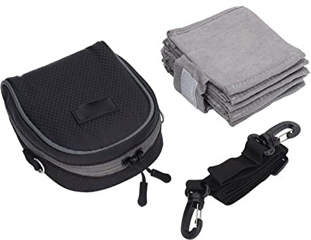 Akozon Filtertasche, Kameraobjektiv, Filtertasche, 8 Fächer, tragbare Filtertaschen, staubdichte Taschen mit Schultergurt, Fotofilter, bis zu 95 mm Innenfutter