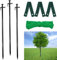 Doksving Baumpfahl-Set, robuste Stahl-Baumstützen zum Anlehnen von Bäumen für Hurrikanschutz und schlechtes Wetter. Enthält 3 Stück 40,1 cm Stahl-Baumpfähle, 3 Stück 40,1 cm Baumgurte, 10 m Seil