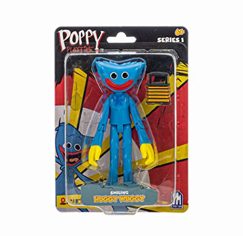 Rocco Giocattoli Poppy Playtime Smiling Huggy Wuggy - FAN4FUN - Action Figure da 13 cm - L'Originale