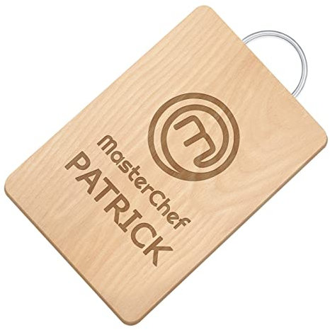 Maverton Planche à découper avec personnalisation pour homme - Plateau fromage gravé pour lui - Planche de cuisine en bois de hêtre pour chef - pour anniversaire - papa - Masterchef