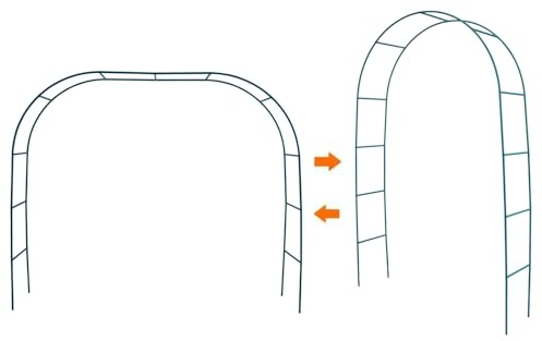 Mr. Ton - Archi da giardino in metallo resistente, pergolato da giardino per interni ed esterni, varie piante rampicanti, 240 cm di altezza x 140 cm di larghezza, turchese