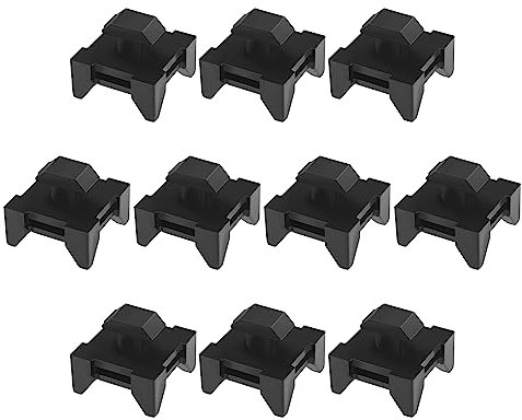 SING F LTD Kabelhalter, Rillenklammern, für europäische Norm 4040 Aluminiumprofile, Kabelk, Installationsblöcke, Schwarz, 13 x 7,5 mm, 10 Stück