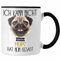 Trendation - Mops Besitzer Tasse Geschenk Lustiger Spruch Geschenkidee Ich Kann Nicht Mein Mops Hat Nein Gesagt (Schwarz)
