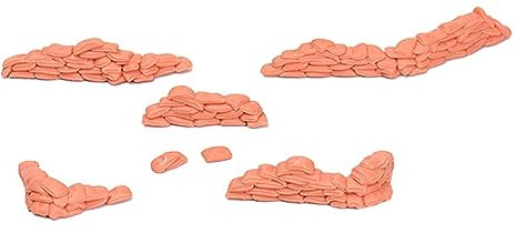 Amagogo 1/72 Diorama-Modellbausätze, Miniatur-Layout-DIY-Materialien, Landschaftsdekor für Architekturmodelle, Sandsack