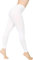 Boolavard Legging Taille Haute pour Femme - Legging Pleine Longueur pour Femme (L, Blanc)