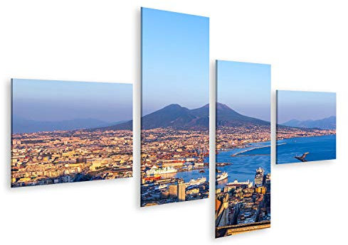 islandburner Quadro su tela Napoli e il Vesuvio sullo sfondo Quadri Stampe Immagini Murale Decorazione da parete