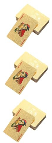 ibasenice 3 Stücke 1 Poker Kartenspiel Poker Karten Deck Brettspiel Prop PVC Material Poker Karten Für Familie Spaß