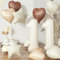Luftballon 11. Geburtstag für Mädchen, Nude Creme Beige Helium Zahl 11 Folienballon Neutraler Stern Ballon Deko, Cremefarbene Braun Aprikose Kaffee Herz Ballon für Geburtstagsdeko Jubiläum Party Deko